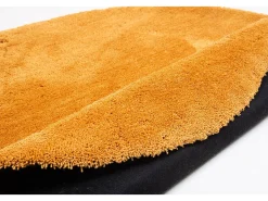 Alfombra Shaggy tejida a mano 140x140 cm Oro Cozy Dorado