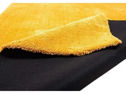 Alfombra Shaggy tejida a mano 85x155 cm Oro Cozy Dorado Clearance