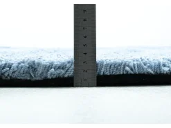 Hot Alfombra Shaggy tejida a mano 100x100 cm claro Cozy Azul