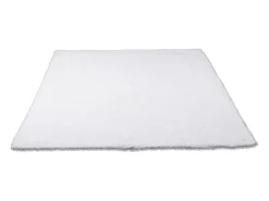 Alfombra De Salón-Alfombra Shaggy tejida a mano 140x200 cm Cozy Blanco