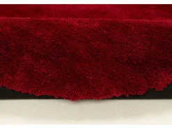Alfombra Shaggy tejida a mano 140x140 cm Cozy Rojo Hot