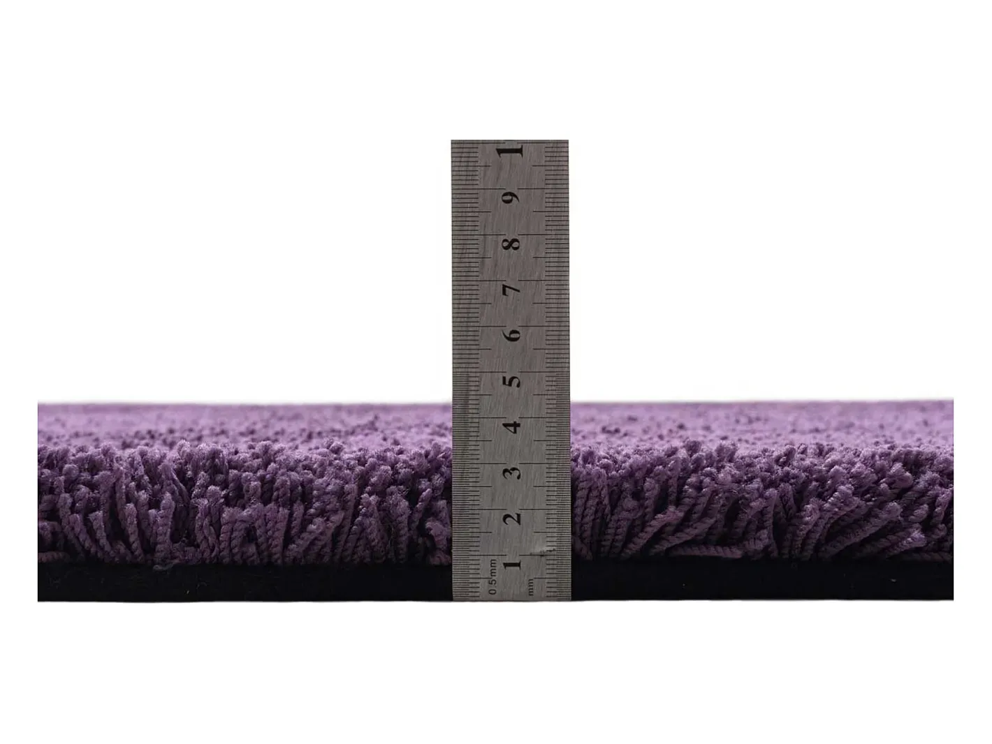 Alfombra Shaggy tejida a mano 65x135 cm Morado Cozy Violeta