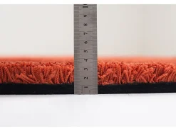 Alfombra Shaggy tejida a mano 140x140 cm Óxido Cozy Cobrizo Discount