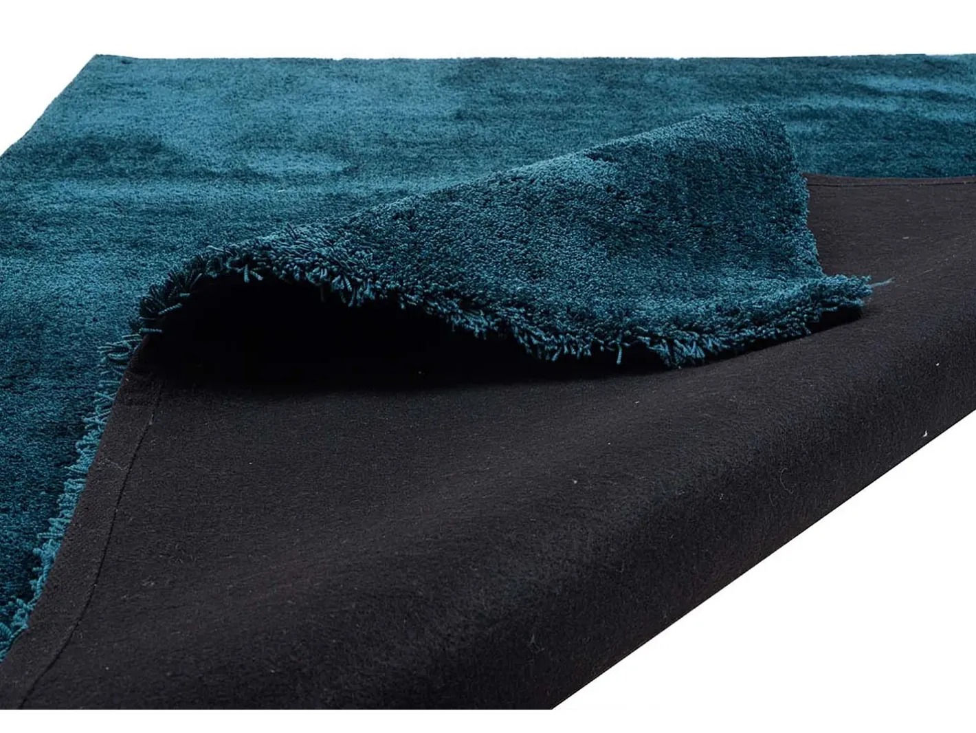 Alfombra De Salón-Alfombra Shaggy tejida a mano 160x230 cm Petróleo Cozy Verde