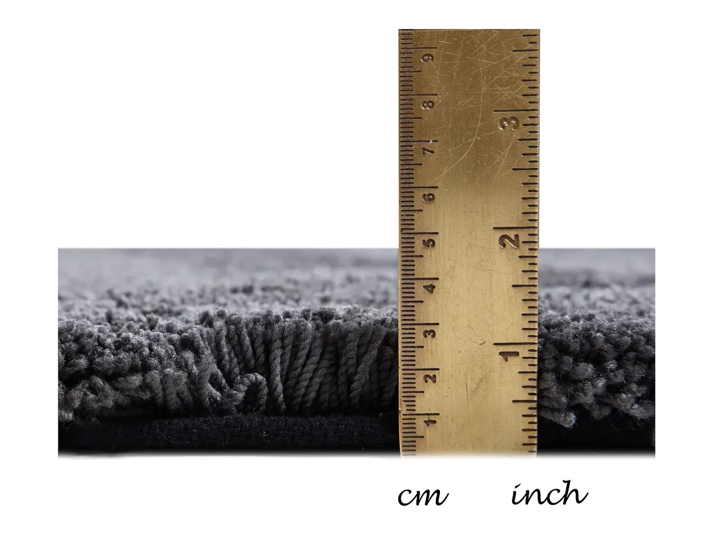 Online Alfombra Shaggy tejida a mano 65x135 cm Antracita Cozy Gris antracita