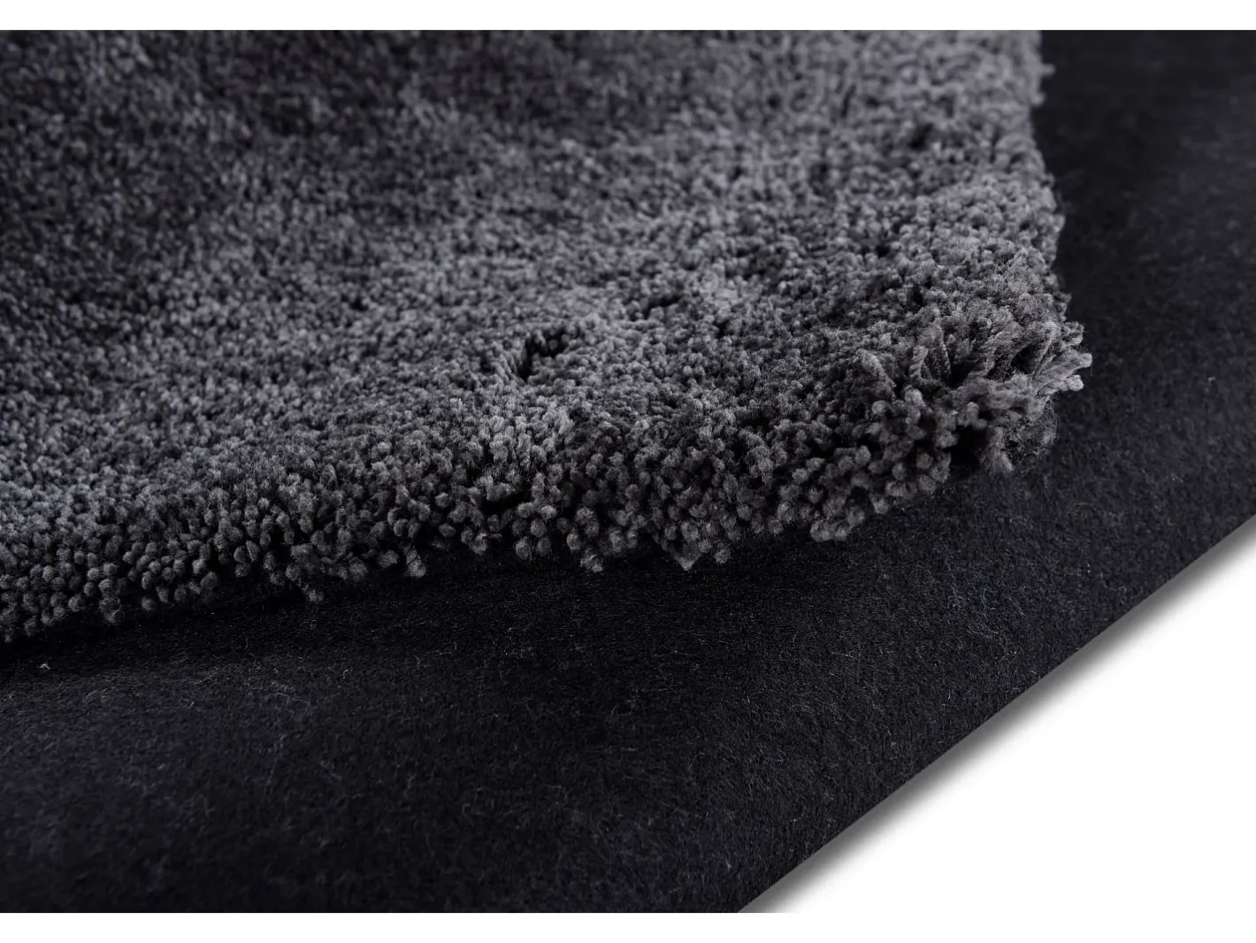Online Alfombra Shaggy tejida a mano 65x135 cm Antracita Cozy Gris antracita