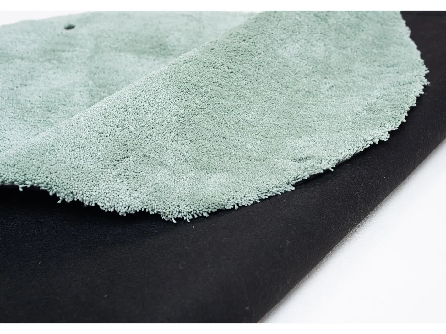 Alfombra Shaggy tejida a mano 190x190 cm Menta Cozy Verde almendra