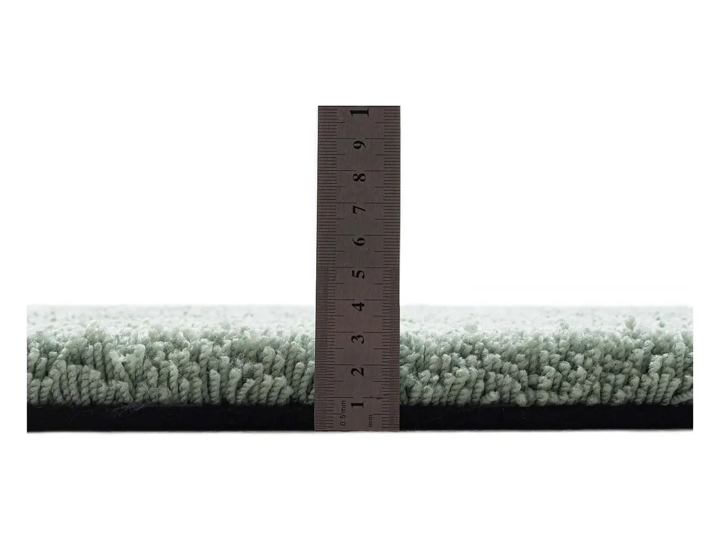 Alfombra Shaggy tejida a mano 65x135 cm Menta Cozy Verde almendra