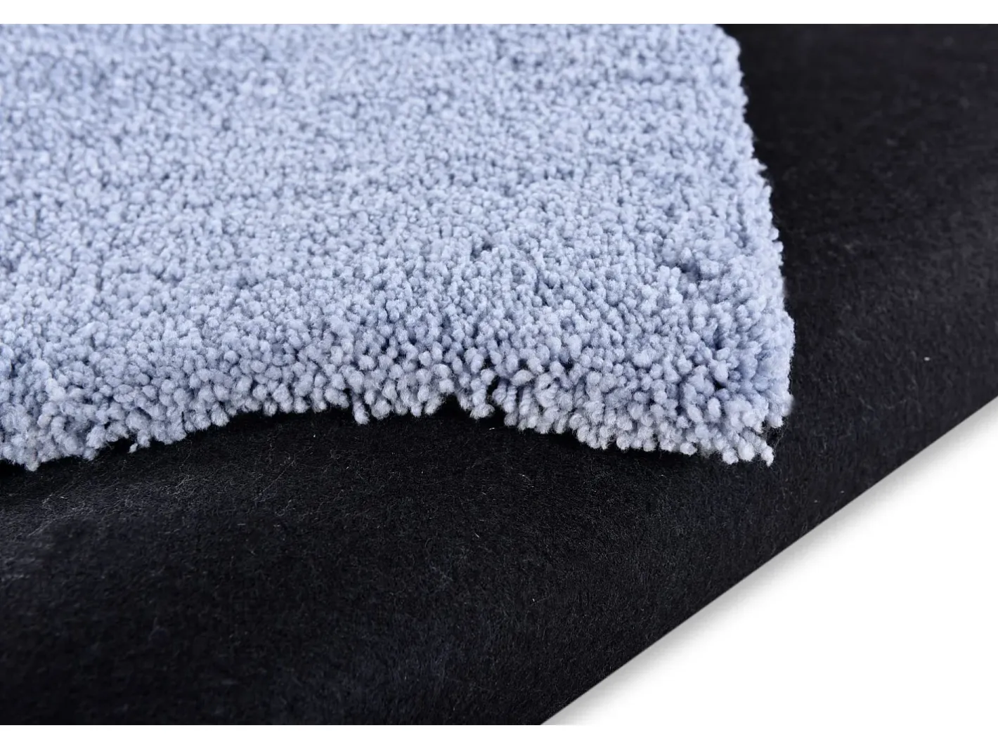 Alfombra Shaggy tejida a mano 85x155 cm claro Cozy Azul Outlet