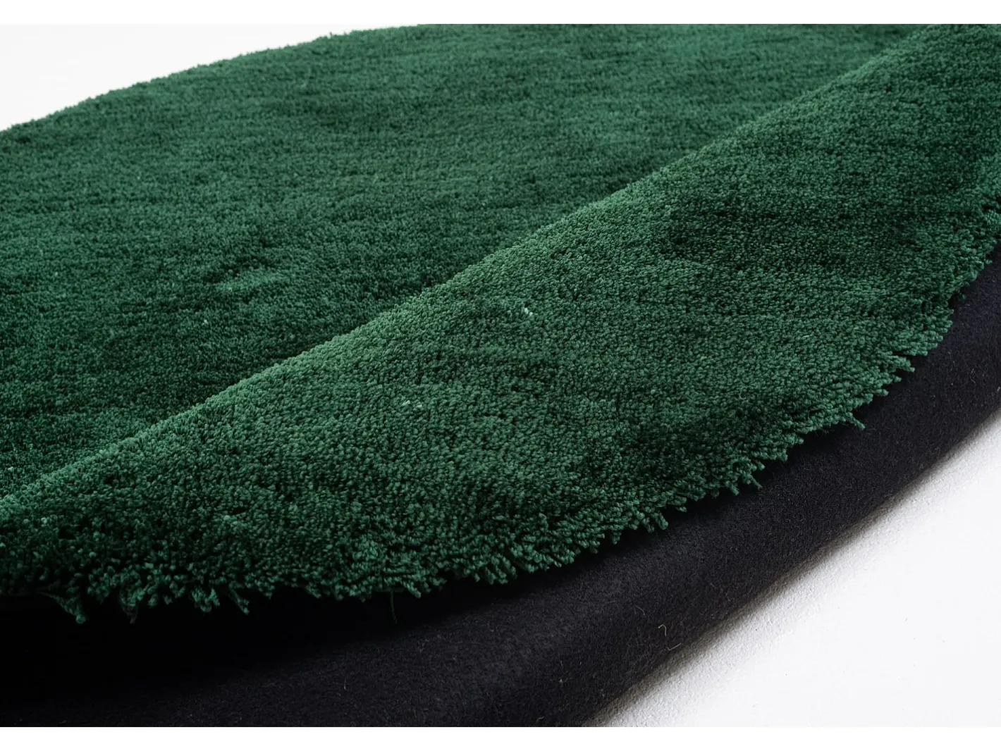 Hot Alfombra Shaggy tejida a mano 140x140 cm Cozy Verde