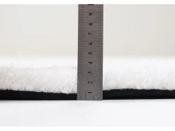 Alfombra Shaggy tejida a mano 100x100 cm Cozy Blanco Outlet