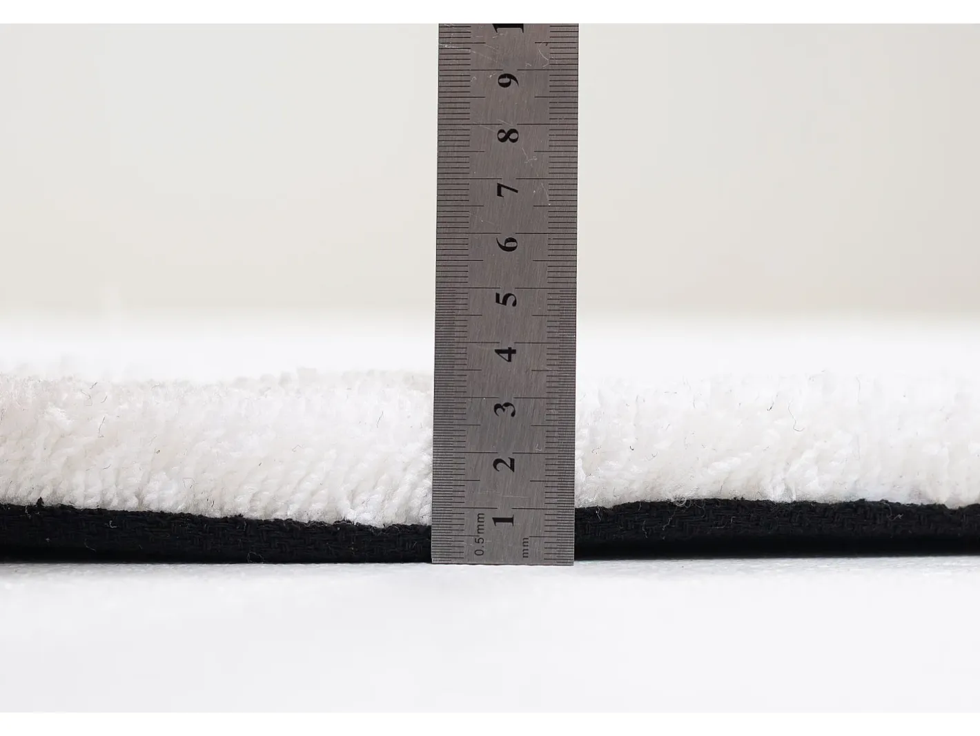 Alfombra Shaggy tejida a mano 100x100 cm Cozy Blanco Outlet