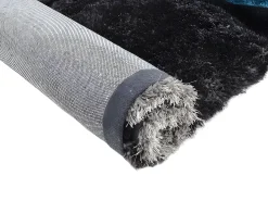 OZAIA Alfombra De Salón-Alfombra shaggy turquesa y gris poliéster 160x230 cm PIETRA Azul turquesa