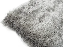 OZAIA Alfombra De Salón-Alfombra shaggy turquesa y gris poliéster 160x230 cm PIETRA Azul turquesa