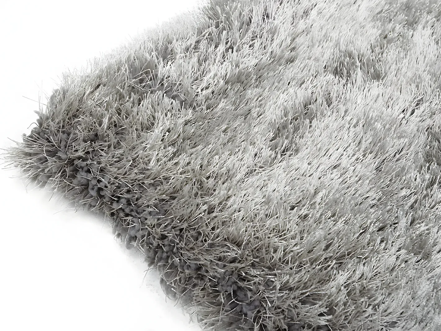 OZAIA Alfombra shaggy turquesa y gris poliéster 120x170 cm PIETRA Azul turquesa Discount