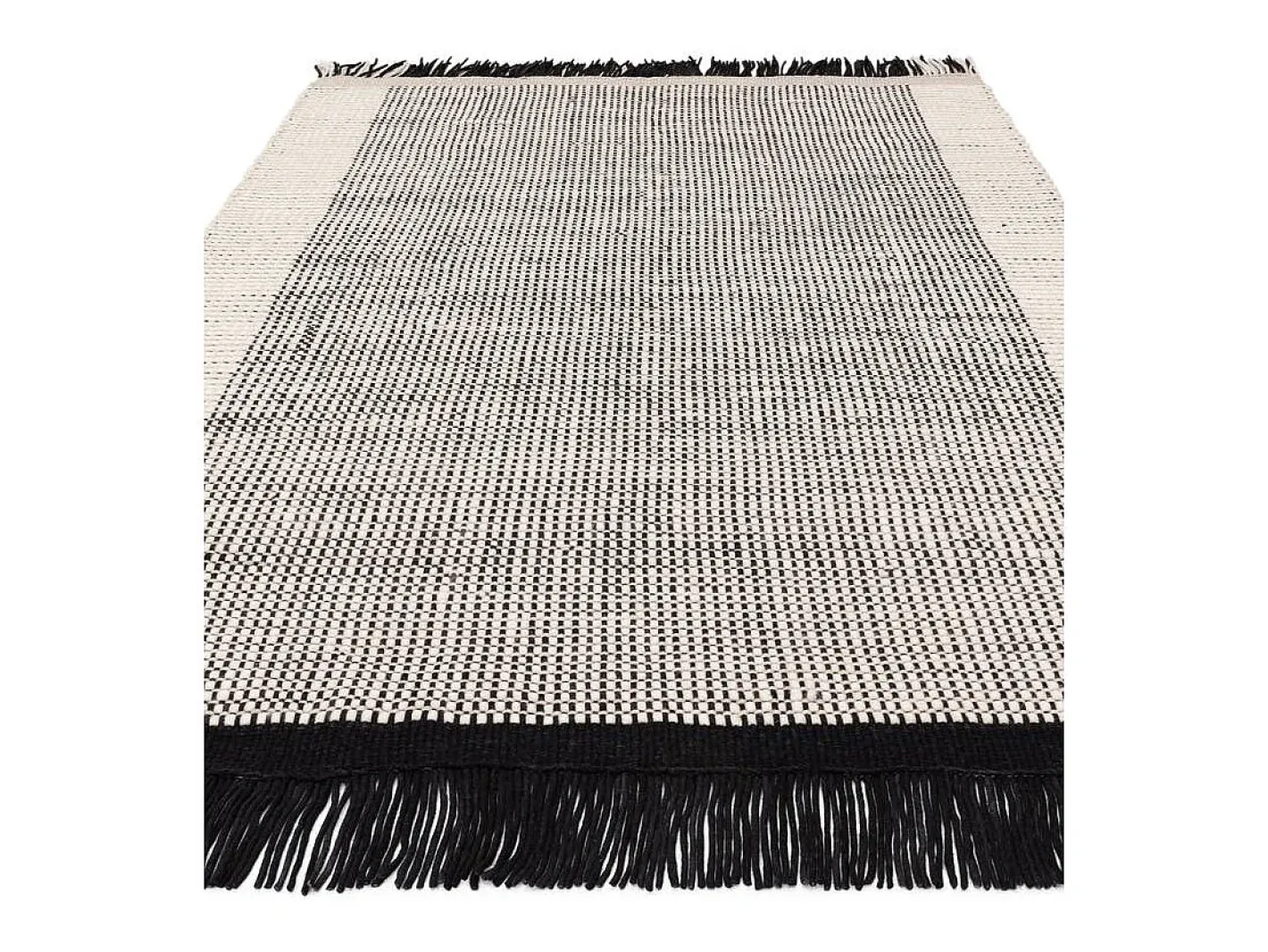 Online Alfombra tejida a mano, 100% lana - 200x290cm - , crema, blanco - Avalon Negro
