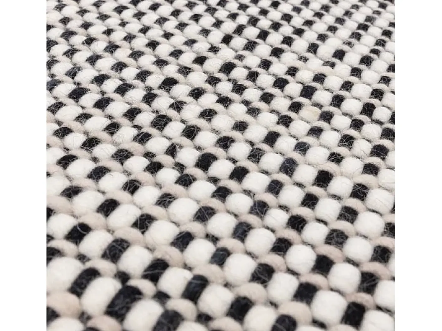 Online Alfombra tejida a mano, 100% lana - 200x290cm - , crema, blanco - Avalon Negro