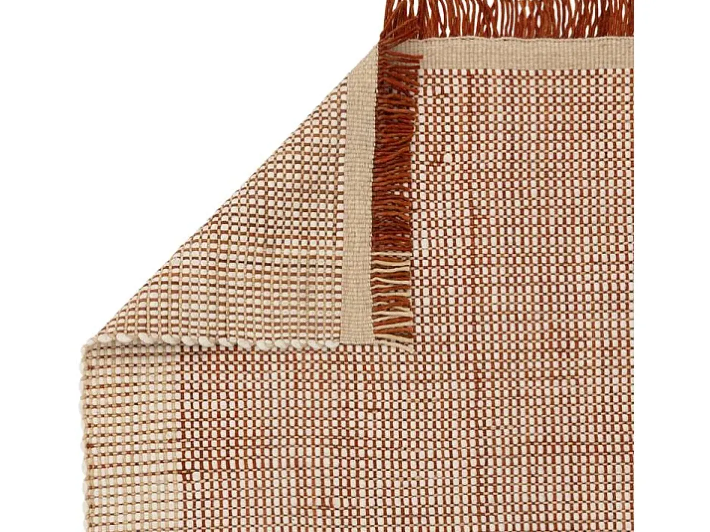 Alfombra De Salón-Alfombra tejida a mano, 100% lana - 120x170cm - , crema, blanco - Avalon Naranja
