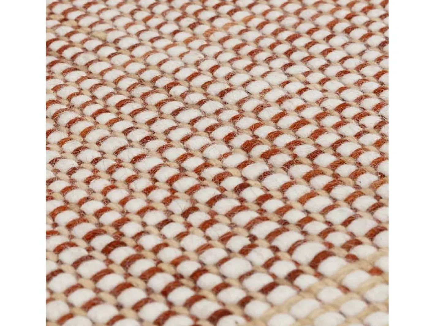 Alfombra De Salón-Alfombra tejida a mano, 100% lana - 120x170cm - , crema, blanco - Avalon Naranja