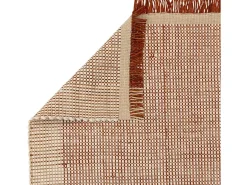 Alfombra De Salón-Alfombra tejida a mano, 100% lana - 200x290cm - , crema, blanco - Avalon Naranja