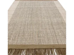 Alfombra tejida a mano, 100% lana - 120x170cm - , crema, blanco - Avalon Verde Outlet