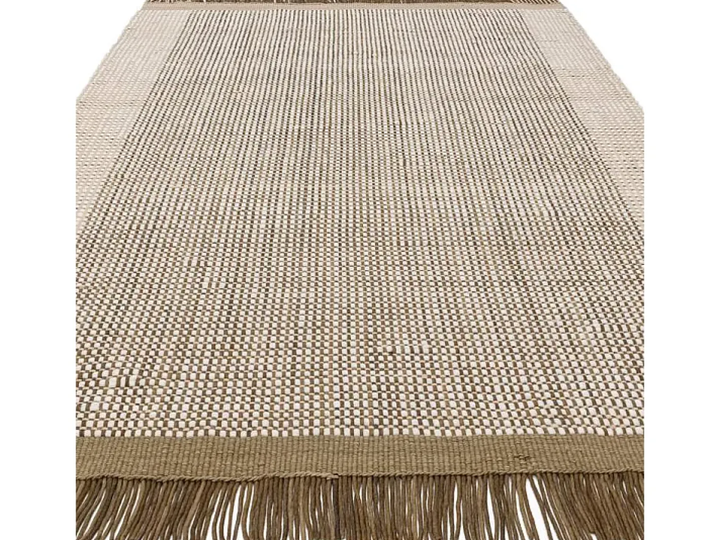 Alfombra tejida a mano, 100% lana - 120x170cm - , crema, blanco - Avalon Verde Outlet
