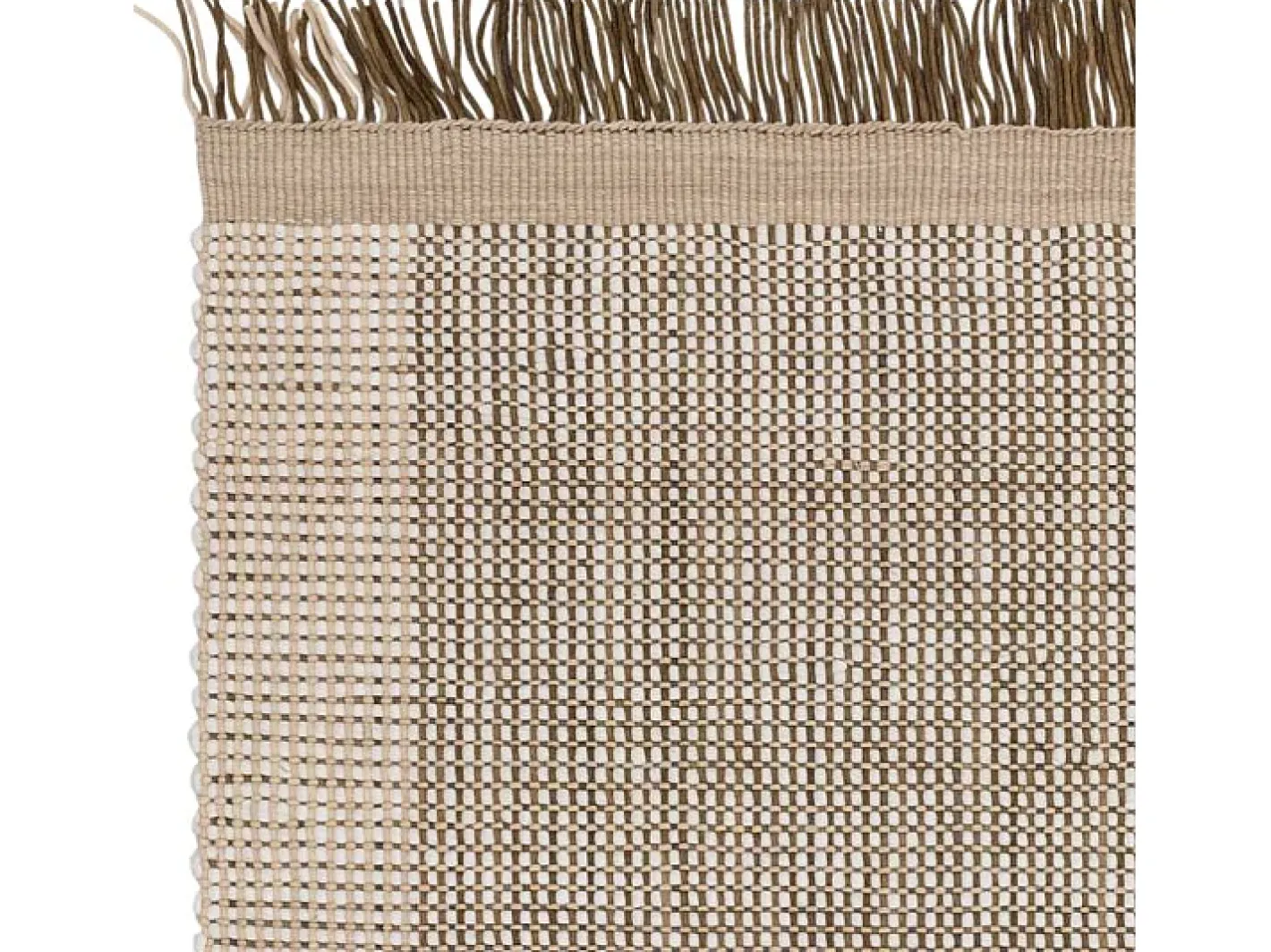 Alfombra tejida a mano, 100% lana - 120x170cm - , crema, blanco - Avalon Verde Outlet