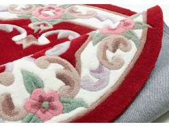 Discount Alfombra tejida a mano con borde en diseño Aubusson 190x290 cm Ming Rojo