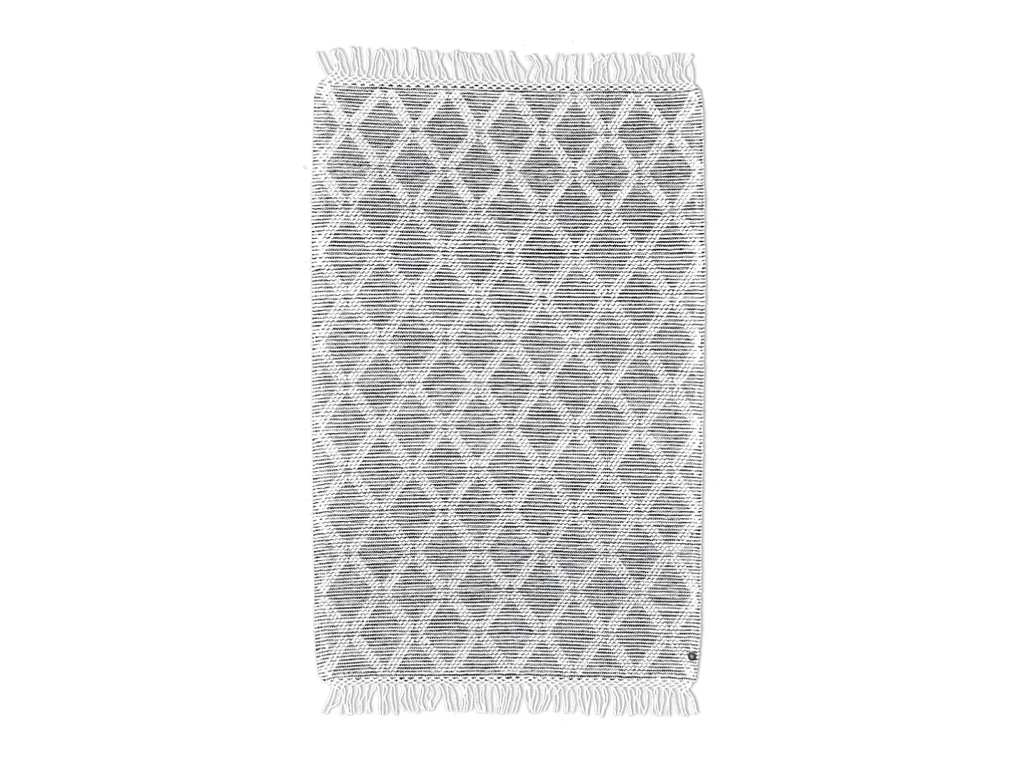 Online Alfombra tejida a mano con diseño étnico 190x290 cm Naturaleza Colored Macrame Color natural claro