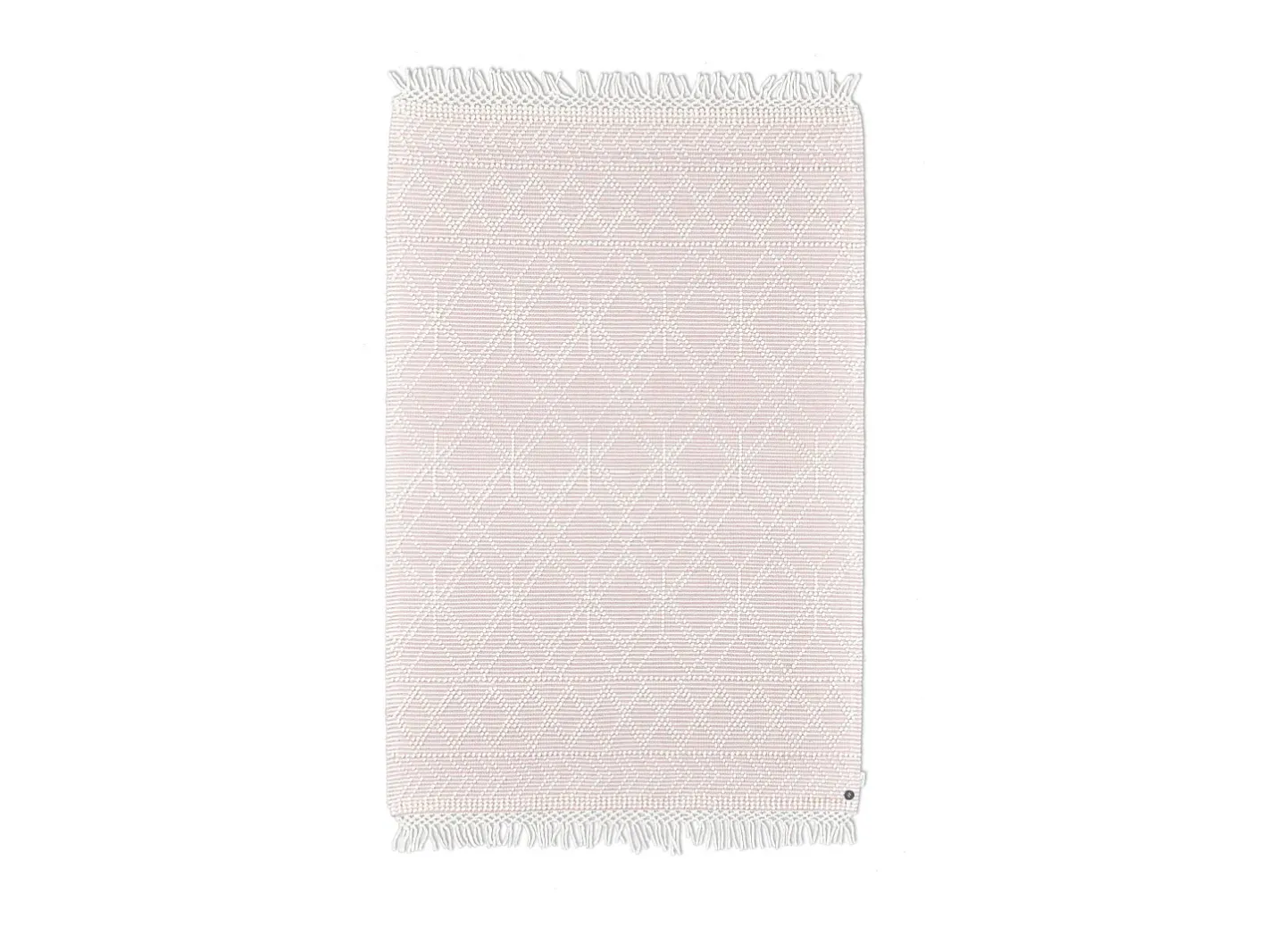 Alfombra tejida a mano con diseño étnico 140x200 cm Colored Macrame Rosa Outlet