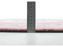 Alfombra De Salón-Alfombra tejida a mano con borde en diseño Aubusson 120x170 cm Ming Rosa