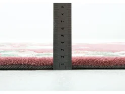 Alfombra De Salón-Alfombra tejida a mano con borde en diseño Aubusson 70x600 cm Ming Rosa