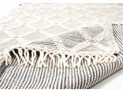 Discount Alfombra tejida a mano con diseño étnico 160x230 cm Naturaleza Colored Macrame Color natural claro