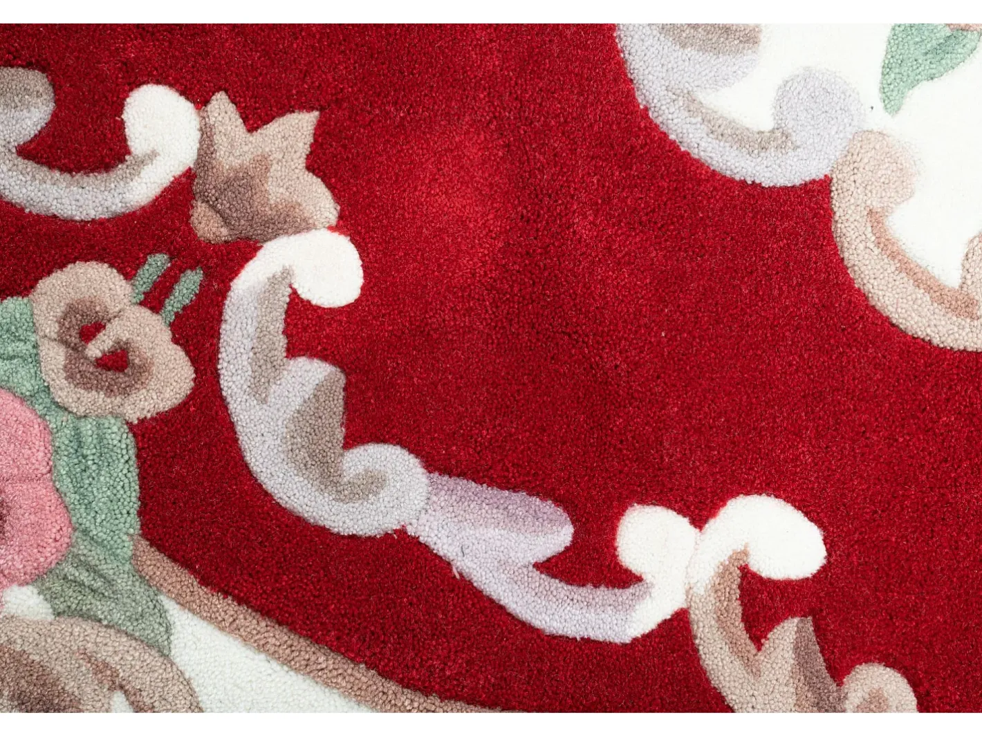 Alfombra tejida a mano con borde en diseño Aubusson 120x170 cm Ming Rojo Best