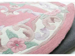 Alfombra tejida a mano con borde en diseño Aubusson 190x290 cm Ming Rosa Hot