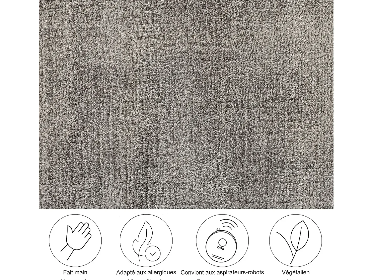 Alfombra tejida a mano de viscosa 120x180 cm Star Gris