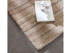 Alfombra tejida a mano de lana y viscosa 190x290 cm Sandiego Rosa Discount