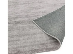 Alfombra De Salón-Alfombra tejida a mano de viscosa - 200x290cm - Plata - Blade Plateado