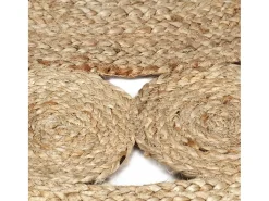 Best Clicnbuy Alfombra tejida a mano de yute trenzado 90 cm Marru00f3n