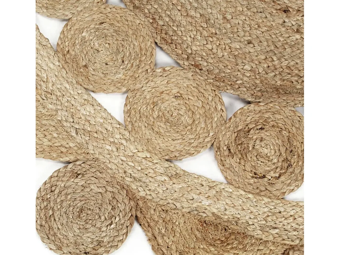 Clicnbuy Alfombra tejida a mano de yute trenzado 120 cm Marru00f3n