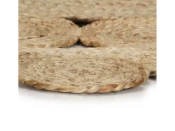 Clicnbuy Alfombra tejida a mano de yute trenzado 120 cm Marru00f3n