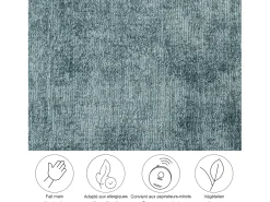 Alfombra tejida a mano de viscosa 170x240 cm Turquesa claro Star Azul turquesa