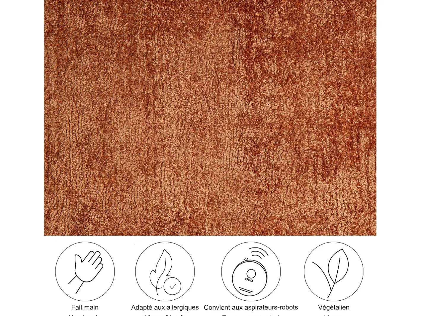 Alfombra tejida a mano de viscosa 190x290 cm Cobre Star Cobrizo Best