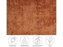 Online Alfombra tejida a mano de viscosa 150x150 cm Cobre Star Cobrizo