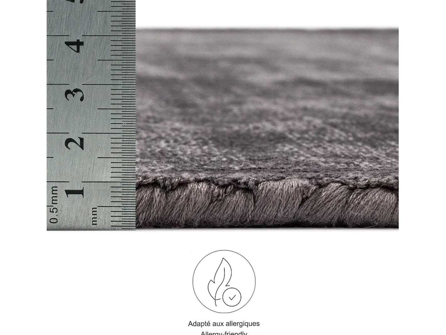 Alfombra De Salón-Alfombra tejida a mano de viscosa 240x340 cm Antracita Star Gris antracita