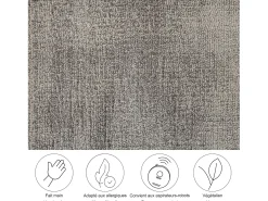 Clearance Alfombra tejida a mano de viscosa 240x340 cm Star Gris