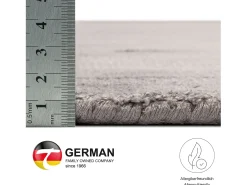 Hot Alfombra tejida a mano de viscosa 150x150 cm Star Gris