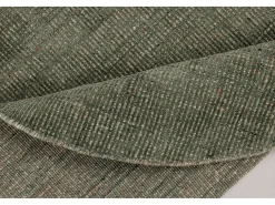 Clearance Alfombra UNI a rayas de viscosa y lana 120x120 cm Venus Verde