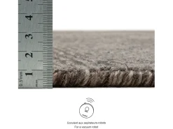 Alfombra UNI a rayas de viscosa y lana 150x150 cm Antracita Venus Gris antracita Sale