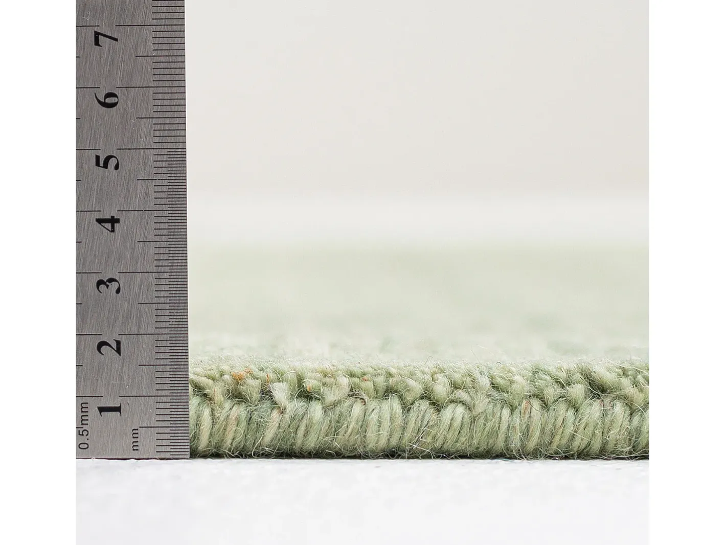 Outlet Alfombra UNI tejida a mano 70x140 cm Holi Verde claro